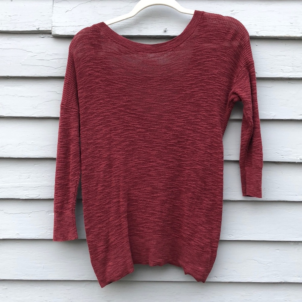 Express Sweater Rust Colored Low Knotted Back Size XS